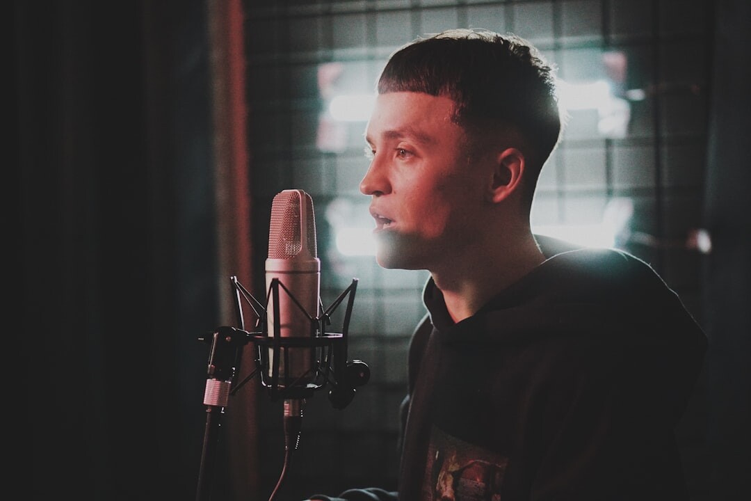 microphone in recording studio